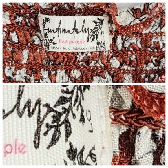 Free People Red and White Crop Top - Picture 2 of 7